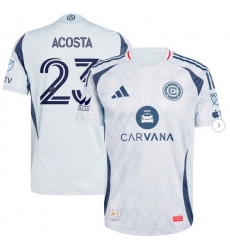 Men's Chicago Fire Kellyn Acosta adidas Light Blue 2025 The Municipal Kit Authentic Player Jersey
