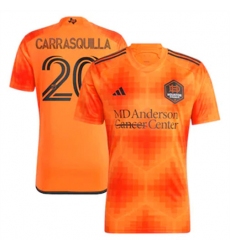 Men Houston Dynamo Adalberto Carrasquilla 2023 24 Home Replica Orange