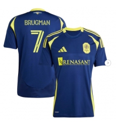 Mens Nashville SC Gastón Brugman adidas Navy 2025 The Heart of Nashville Kit Replica Player Jersey