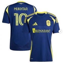 Mens Nashville SC Hany Mukhtar adidas Navy 2025 The Heart of Nashville Kit Replica Player Jersey