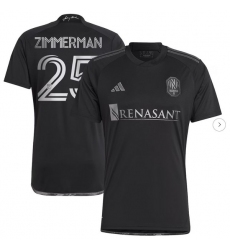 Mens Nashville SC Walker Zimmerman adidas Black 2023 Man In Black Kit Replica Player Jersey