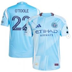 Men's New York City FC Kevin O'Toole adidas Light Blue 2025 The Excelsior Kit Authentic Player Jersey