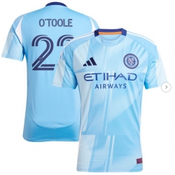 Men's New York City FC Kevin O'Toole adidas Light Blue 2025 The Excelsior Kit Replica Player Jersey