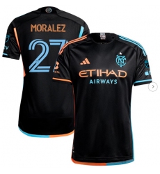 Men's New York City FC Maximiliano Moralez adidas Black 2024 24 7 Kit Authentic Player Jersey