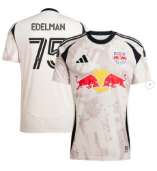 Men's New York Red Bulls Daniel Edelman adidas Tan 2025 Stone Kit Replica Player Jersey
