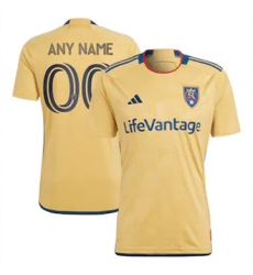 Men Real Salt Lake Custom 2023 24 Away Replica Gold