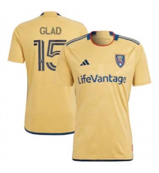 Men Real Salt Lake Justen Glad 2023 24 Away Replica Gold