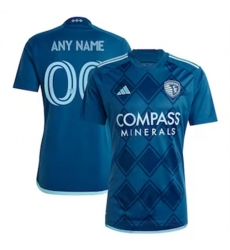 Men Sporting Kansas City Custom 202425 Away Replica Navy