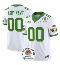 Men Oregon Ducks Active Player Custom White 2024 F U S E  Rose Bowl Vapor Limited Stitched Football Jersey