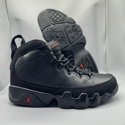 Men Nike Air Jordan 9 Black Shoes
