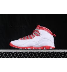 AIR JORDAN 10 RETRO  RED WHITE 310805 161 Men Shoes