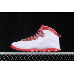 AIR JORDAN 10 RETRO  RED WHITE 310805 161 Men Shoes