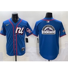 Men National League Los Angeles Dodgers Team Big Logo Blue 2025 All Star Edition Limited Stitched Baseball Jersey 002
