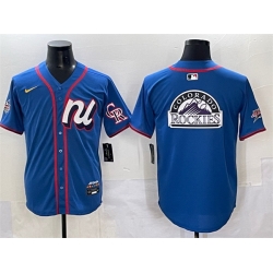 Men National League Los Angeles Dodgers Team Big Logo Blue 2025 All Star Edition Limited Stitched Baseball Jersey 002