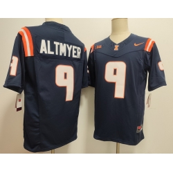 Men Illinois Fighting Nike Luke Altmyer #9 Navy Illini Football Game Jersey