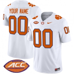 Men Women Youth Clemson Tigers Vapor Limited Custom Jersey V2 All Stitched White