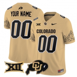 Men Women Youth Colorado Buffaloes Vapor Limited Custom Jersey V3 Big 12 XII Patch All stitched Gold