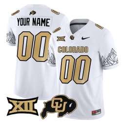 Men Women Youth Colorado Buffaloes Vapor Limited Custom Jersey V3 Big 12 XII Patch All stitched White