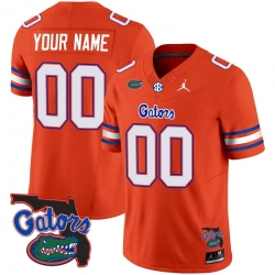Men Women Youth Florida Gators 2023 Vapor Limited Custom Jersey Florida Map All Stitched Orange