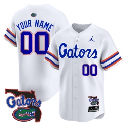 Men Women Youth Florida Gators 2024 Florida Patch Vapor Baseball Custom Jersey All Stitched White