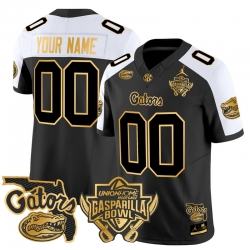 Men Women Youth Florida Gators 2024 Gasparilla Bowl Patch Gold Vapor Limited Custom Jersey All stitched Alternate