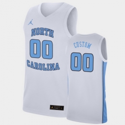 Men Women Youth Toddler North Carolina Tar Heels Custom College Basketball White Replica Jersey