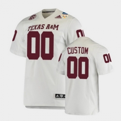 Men Women Youth Toddler Texas A&M Aggies Custom 2021 Orange Bowl College Football White Jersey