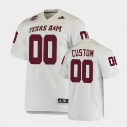 Men Women Youth Toddler Texas A&M Aggies Custom College Football White Premier Jersey