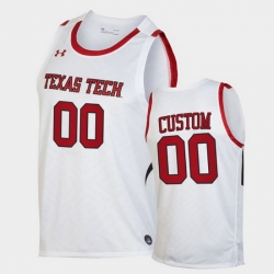 Men Women Youth Toddler Texas Tech Red Raiders Custom Replica White Basketball 2020 21 Jersey