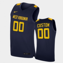 Men Women Youth Toddler West Virginia Mountaineers Custom Replica Navy College Basketball Jersey