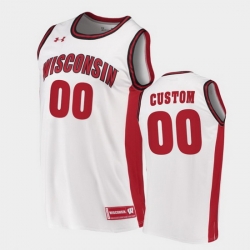 Men Women Youth Toddler Wisconsin Badgers Custom Replica White College Basketball Jersey