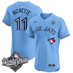 Men Toronto Blue Jays 11 Bo Bichette Light Blue Cool Base Stitched Baseball Jersey