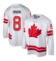 Men Canada Hockey 8 Cale Makar White 2026 Stitched Hockey Jersey