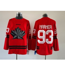 Men Canada Hockey  93 Mitch Marner Red Stitched Jersey