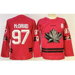 Men Canada Hockey 97 Connor McDavid Red With A Patch Stitched Jersey