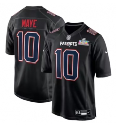 Drake Maye New England Patriots Nike Super Bowl LX Patch Carbon Fashion Game Jersey Black Drake Maye New England Patriots Nike Super Bowl LX Patch Carbon Fashion Game Jersey Black