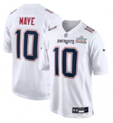 Drake Maye New England Patriots Nike Super Bowl LX Patch Tundra Fashion Game Jersey White Drake Maye New England Patriots Nike Super Bowl LX Patch Tundra Fashion Game Jersey White