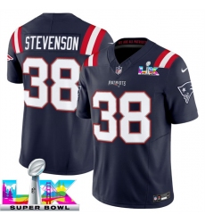 Men New England Patriots 38 Rhamondre Stevenson Navy 2025 F U S E Super Bowl LX Patch Vapor Limited Stitched Football Jersey Men New England Patriots 38 Rhamondre Stevenson Navy 2025 F U S E Super Bowl LX Patch Vapor Limited Stitched Football Jersey