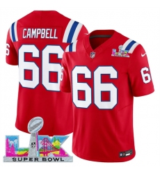 Men New England Patriots 66 Will Campbell Red 2025 F U S E Super Bowl LX Patch Vapor Limited Stitched Football Jersey Men New England Patriots 66 Will Campbell Red 2025 F U S E Super Bowl LX Patch Vapor Limited Stitched Football Jersey