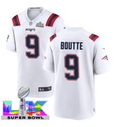 Men Women youth New England Patriots #9 Kayshon Boutte 2025 2026 Super Bowl LX F U S E Stitched NFL Jersey White