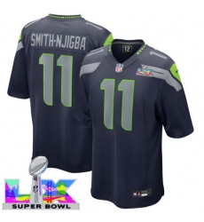 Men Women Youth Seattle Seahawks #11 Jaxon Smith-Njigba 2025 2026 Super Bowl LX F U S E Stitched NFL Jersey Blue
