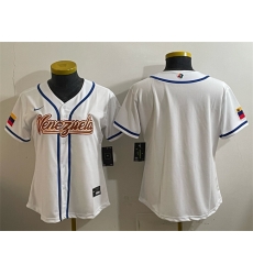 Women Venezuela Baseball Blank White 2026 World Baseball Classic Home Stadium Stitched Baseball Jersey Run Small Women Venezuela Baseball Blank White 2026 World Baseball Classic Home Stadium Stitched Baseball Jersey Run Small