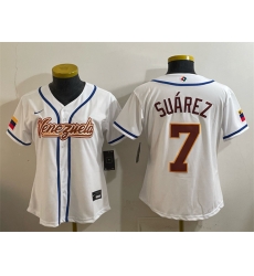 Youth Venezuela Baseball 26 Campeones White 2026 World Baseball Classic Home Stadium Stitched Baseball Jersey Youth Venezuela Baseball 26 Campeones White 2026 World Baseball Classic Home Stadium Stitched Baseball Jersey