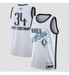 Men 2026 All Star  34 Giannis Antetokounmpo White Stitched Basketball Jersey