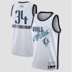 Men 2026 All Star  34 Giannis Antetokounmpo White Stitched Basketball Jersey