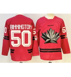 Men Canada Hockey 50 Connor McDavid Red Stitched Jersey