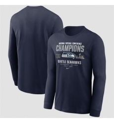 Men Seattle Seahawks College Navy 2025 NFC Champions Team Nation Long Sleeve T Shirt Men Seattle Seahawks College Navy 2025 NFC Champions Team Nation Long Sleeve T Shirt