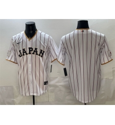 Men Japan Baseball Blank White 2026 World Baseball Classic Home Stadium Stitched Jersey
