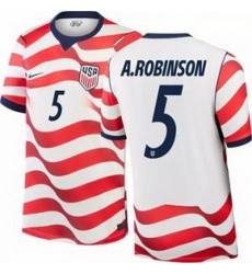 Men 5 Antonee Robinson USMNT 2026 Home Stadium Replica Jersey 1 Men 5 Antonee Robinson USMNT 2026 Home Stadium Replica Jersey 1