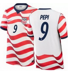 Men 9 Ricardo Pepi USMNT 2026 Home Stadium Replica Jersey 1 Men 9 Ricardo Pepi USMNT 2026 Home Stadium Replica Jersey 1